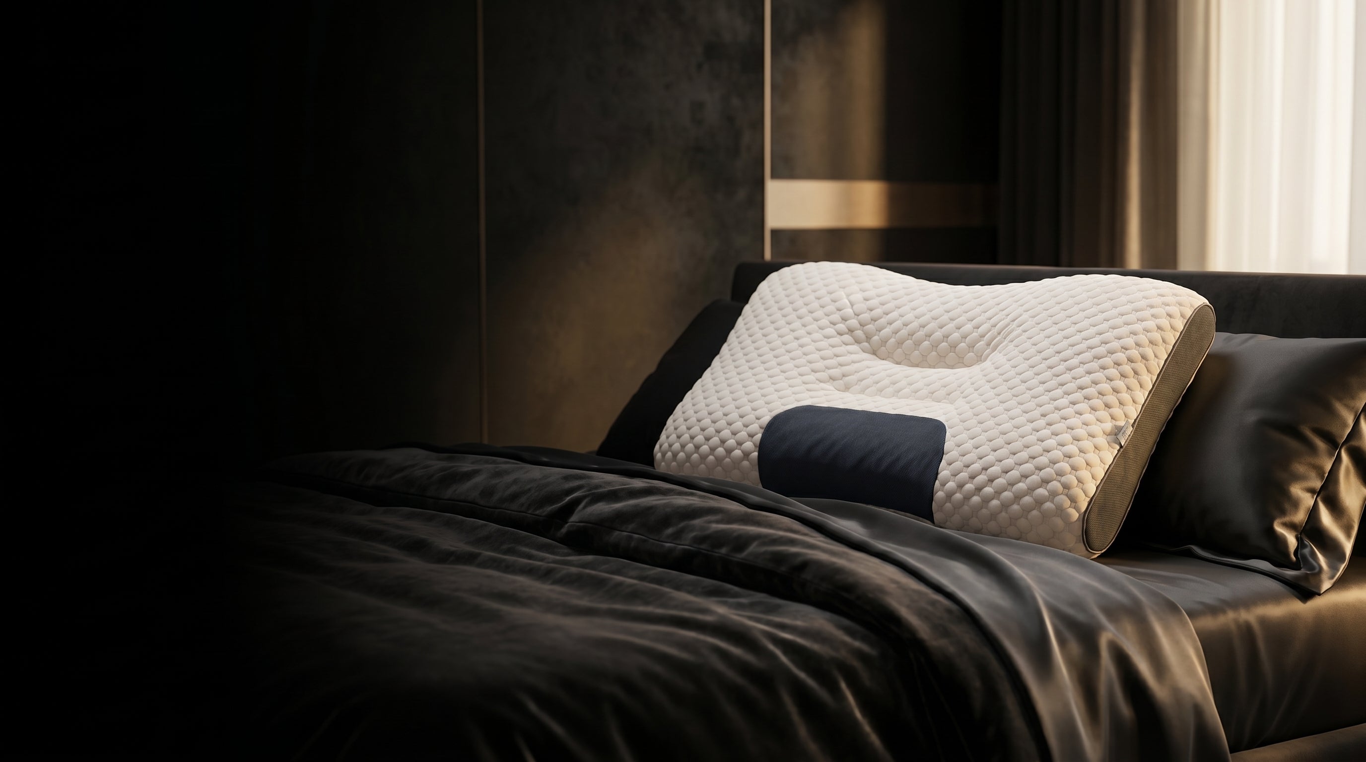 Almohada cervical en cama premium