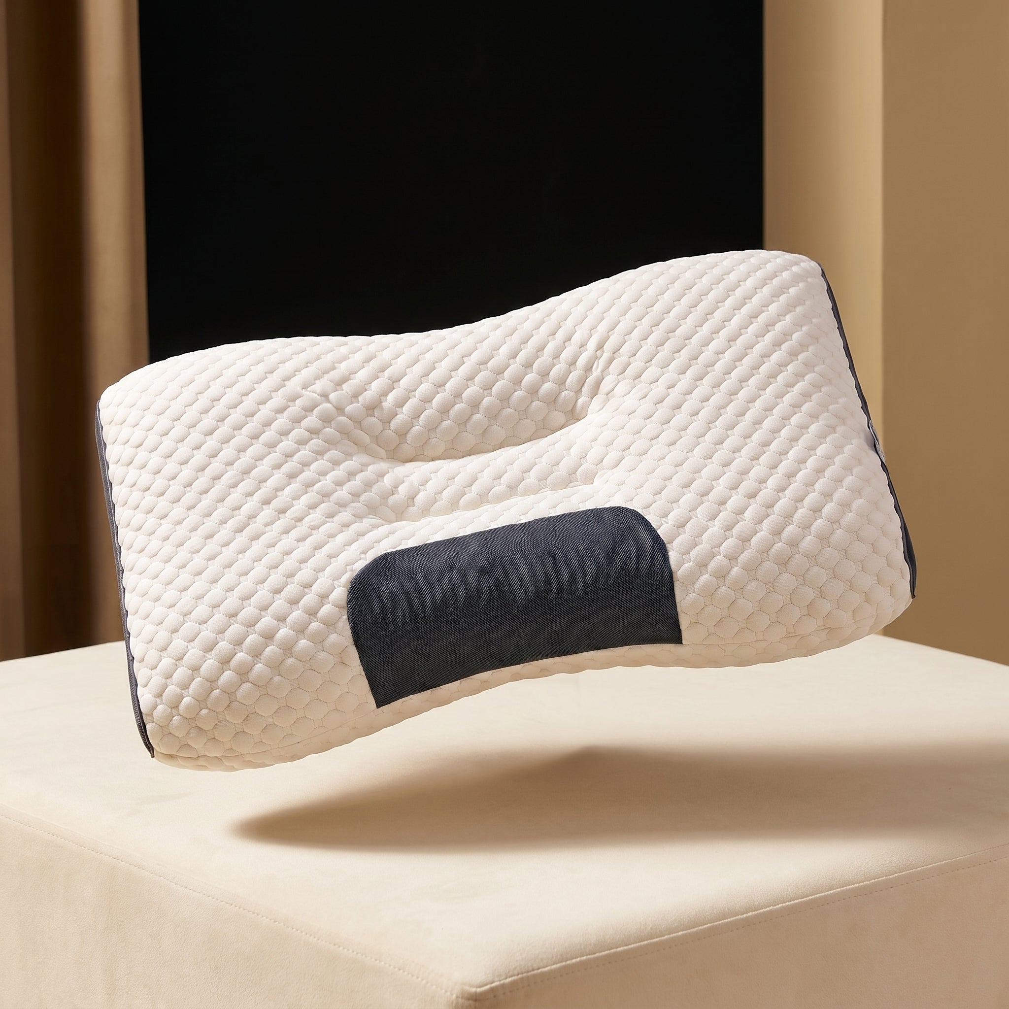 Vista 3/4 de la almohada cervical