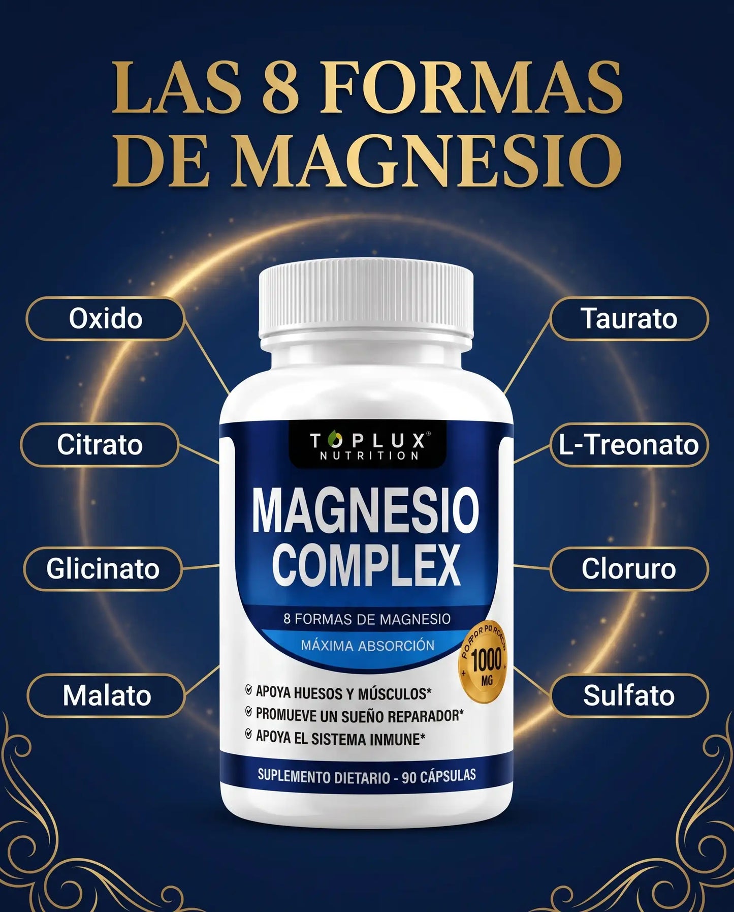 Magnesio Complex 8 en 1 😴💪🏻 · TOPLUX Nutrition
